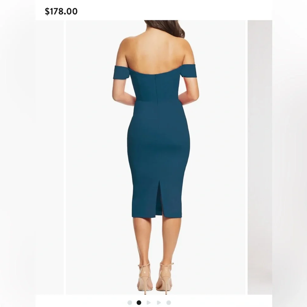 NWT Dress The Population Bailey Off the Shoulder Body-Con Dress - Picture 2 of 10